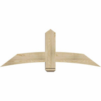 60"W x 22"H x 06"D x 6"F, 09/12 Pitch, Bellingham Rough Sawn Timber Gable Bracket, Douglas Fir