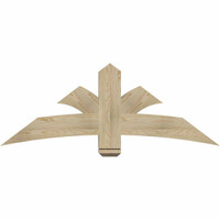 60"W x 22"H x 06"D x 6"F, 09/12 Pitch, Davenport Rough Sawn Timber Gable Bracket, Douglas Fir