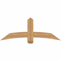 60"W x 22"H x 5 1/2"D x 5 1/2"F, 09/12 Pitch, Bellingham Smooth Timber Gable Bracket, Western Red Cedar