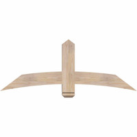 60"W x 22"H x 5 1/2"D x 5 1/2"F, 09/12 Pitch, Bellingham Smooth Timber Gable Bracket, Douglas Fir