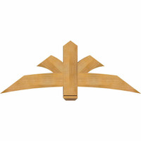 60"W x 22"H x 06"D x 6"F, 09/12 Pitch, Davenport Rough Sawn Timber Gable Bracket, Western Red Cedar