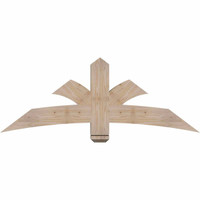 60"W x 22"H x 5 1/2"D x 5 1/2"F, 09/12 Pitch, Davenport Smooth Timber Gable Bracket, Douglas Fir