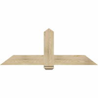 60"W x 22"H x 06"D x 6"F, 09/12 Pitch, Eugene Rough Sawn Timber Gable Bracket, Douglas Fir