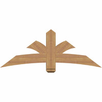 60"W x 22"H x 5 1/2"D x 5 1/2"F, 09/12 Pitch, Davenport Smooth Timber Gable Bracket, Western Red Cedar