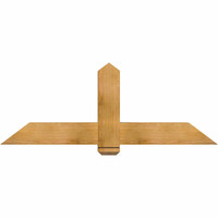 60"W x 22"H x 06"D x 6"F, 09/12 Pitch, Eugene Rough Sawn Timber Gable Bracket, Western Red Cedar