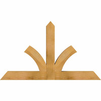48"W x 28"H x 04"D x 4"F, 14/12 Pitch, Richland Rough Sawn Timber Gable Bracket, Western Red Cedar