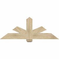 60"W x 22"H x 06"D x 6"F, 09/12 Pitch, Kennewick Rough Sawn Timber Gable Bracket, Douglas Fir