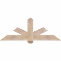 60"W x 22"H x 5 1/2"D x 5 1/2"F, 09/12 Pitch, Kennewick Smooth Timber Gable Bracket, Douglas Fir
