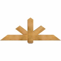 60"W x 22"H x 5 1/2"D x 5 1/2"F, 09/12 Pitch, Kennewick Smooth Timber Gable Bracket, Western Red Cedar