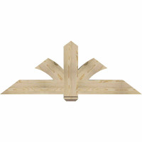 60"W x 22"H x 06"D x 6"F, 09/12 Pitch, Redmond Rough Sawn Timber Gable Bracket, Douglas Fir