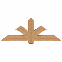 60"W x 22"H x 5 1/2"D x 5 1/2"F, 09/12 Pitch, Redmond Smooth Timber Gable Bracket, Western Red Cedar