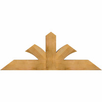 60"W x 22"H x 06"D x 6"F, 09/12 Pitch, Richland Rough Sawn Timber Gable Bracket, Western Red Cedar