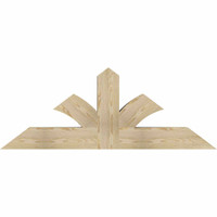 60"W x 22"H x 06"D x 6"F, 09/12 Pitch, Richland Rough Sawn Timber Gable Bracket, Douglas Fir