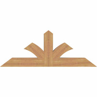 60"W x 22"H x 5 1/2"D x 5 1/2"F, 09/12 Pitch, Richland Smooth Timber Gable Bracket, Western Red Cedar