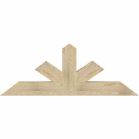 60"W x 22"H x 06"D x 6"F, 09/12 Pitch, Saratoga Rough Sawn Timber Gable Bracket, Douglas Fir