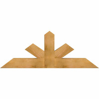 60"W x 22"H x 06"D x 6"F, 09/12 Pitch, Saratoga Rough Sawn Timber Gable Bracket, Western Red Cedar