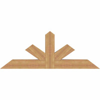 60"W x 22"H x 5 1/2"D x 5 1/2"F, 09/12 Pitch, Saratoga Smooth Timber Gable Bracket, Western Red Cedar