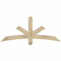60"W x 25"H x 04"D x 4"F, 10/12 Pitch, Alberta Rough Sawn Timber Gable Bracket, Douglas Fir