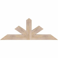 60"W x 22"H x 5 1/2"D x 5 1/2"F, 09/12 Pitch, Saratoga Smooth Timber Gable Bracket, Douglas Fir