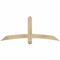 60"W x 25"H x 04"D x 4"F, 10/12 Pitch, Bellingham Rough Sawn Timber Gable Bracket, Douglas Fir