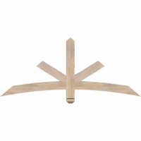 60"W x 25"H x 3 1/2"D x 3 1/2"F, 10/12 Pitch, Alberta Smooth Timber Gable Bracket, Douglas Fir