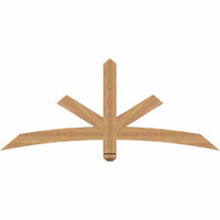 60"W x 25"H x 3 1/2"D x 3 1/2"F, 10/12 Pitch, Alberta Smooth Timber Gable Bracket, Western Red Cedar