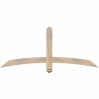 60"W x 25"H x 3 1/2"D x 3 1/2"F, 10/12 Pitch, Bellingham Smooth Timber Gable Bracket, Douglas Fir