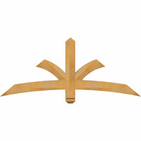 60"W x 25"H x 04"D x 4"F, 10/12 Pitch, Davenport Rough Sawn Timber Gable Bracket, Western Red Cedar