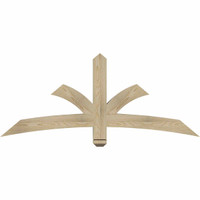 60"W x 25"H x 04"D x 4"F, 10/12 Pitch, Davenport Rough Sawn Timber Gable Bracket, Douglas Fir