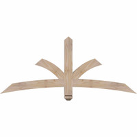 60"W x 25"H x 3 1/2"D x 3 1/2"F, 10/12 Pitch, Davenport Smooth Timber Gable Bracket, Douglas Fir