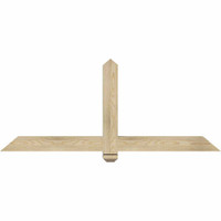 60"W x 25"H x 04"D x 4"F, 10/12 Pitch, Eugene Rough Sawn Timber Gable Bracket, Douglas Fir