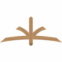 60"W x 25"H x 3 1/2"D x 3 1/2"F, 10/12 Pitch, Davenport Smooth Timber Gable Bracket, Western Red Cedar