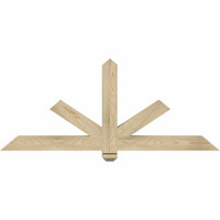60"W x 25"H x 04"D x 4"F, 10/12 Pitch, Kennewick Rough Sawn Timber Gable Bracket, Douglas Fir