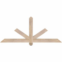60"W x 25"H x 3 1/2"D x 3 1/2"F, 10/12 Pitch, Kennewick Smooth Timber Gable Bracket, Douglas Fir