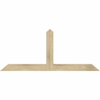 60"W x 25"H x 04"D x 4"F, 10/12 Pitch, Portland Rough Sawn Timber Gable Bracket, Douglas Fir