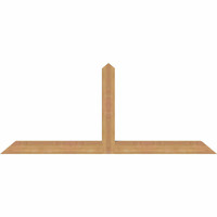60"W x 25"H x 3 1/2"D x 3 1/2"F, 10/12 Pitch, Portland Smooth Timber Gable Bracket, Western Red Cedar