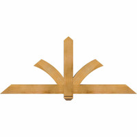 60"W x 25"H x 04"D x 4"F, 10/12 Pitch, Redmond Rough Sawn Timber Gable Bracket, Western Red Cedar