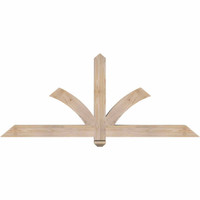 60"W x 25"H x 3 1/2"D x 3 1/2"F, 10/12 Pitch, Redmond Smooth Timber Gable Bracket, Douglas Fir