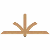 60"W x 25"H x 3 1/2"D x 3 1/2"F, 10/12 Pitch, Redmond Smooth Timber Gable Bracket, Western Red Cedar