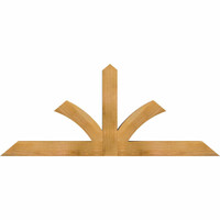60"W x 25"H x 04"D x 4"F, 10/12 Pitch, Richland Rough Sawn Timber Gable Bracket, Western Red Cedar