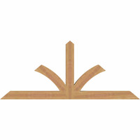 60"W x 25"H x 3 1/2"D x 3 1/2"F, 10/12 Pitch, Richland Smooth Timber Gable Bracket, Western Red Cedar