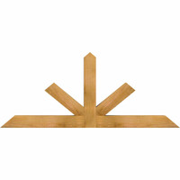 60"W x 25"H x 04"D x 4"F, 10/12 Pitch, Saratoga Rough Sawn Timber Gable Bracket, Western Red Cedar