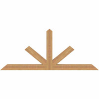 60"W x 25"H x 3 1/2"D x 3 1/2"F, 10/12 Pitch, Saratoga Smooth Timber Gable Bracket, Western Red Cedar