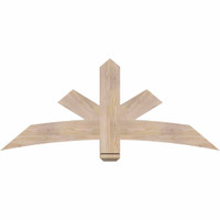 60"W x 25"H x 3 1/2"D x 5 1/2"F, 10/12 Pitch, Alberta Smooth Timber Gable Bracket, Douglas Fir