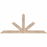 60"W x 25"H x 3 1/2"D x 3 1/2"F, 10/12 Pitch, Saratoga Smooth Timber Gable Bracket, Douglas Fir