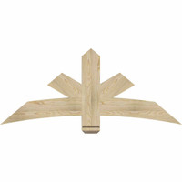 60"W x 25"H x 04"D x 6"F, 10/12 Pitch, Alberta Rough Sawn Timber Gable Bracket, Douglas Fir