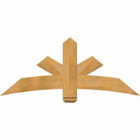 60"W x 25"H x 04"D x 6"F, 10/12 Pitch, Alberta Rough Sawn Timber Gable Bracket, Western Red Cedar