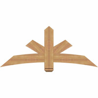 60"W x 25"H x 3 1/2"D x 5 1/2"F, 10/12 Pitch, Alberta Smooth Timber Gable Bracket, Western Red Cedar