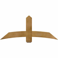 60"W x 25"H x 04"D x 6"F, 10/12 Pitch, Bellingham Rough Sawn Timber Gable Bracket, Western Red Cedar