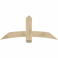 60"W x 25"H x 04"D x 6"F, 10/12 Pitch, Bellingham Rough Sawn Timber Gable Bracket, Douglas Fir